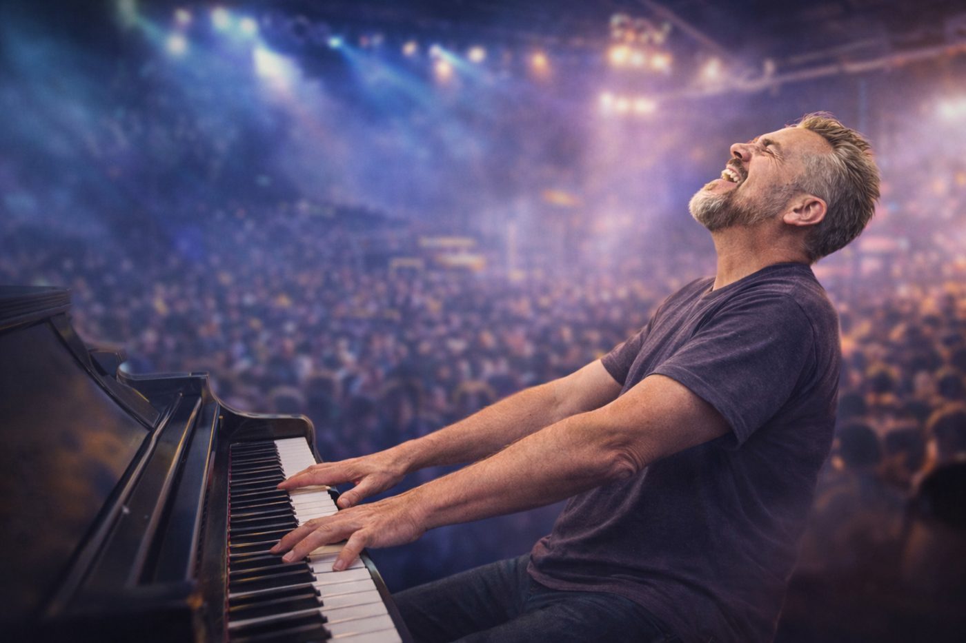 Dave at the piano